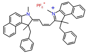 2-[3-[1,3-Dihydro-1,3-dimethyl-1-(phenylmethyl)-2H-benz[e]indol-2-ylidene]-1-propen-1-yl]-1,3-dimethyl-1-(phenylmethyl)-1H-benz[e]indolium hexafluorophosphate(1-) (1:1)
